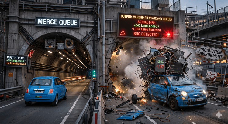 What Happens If a Merge Queue Builds on the Wrong Commit | Trunk